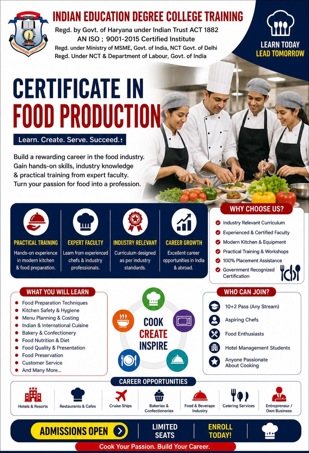 1 Year - Certificate in Food Production